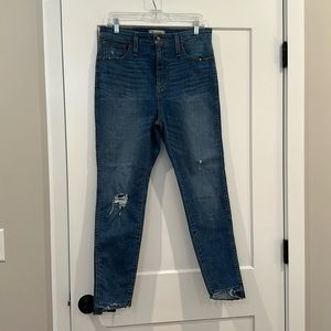 Madewell Curvy High-Rise Skinny Jeans - 31, distressed, gently worn